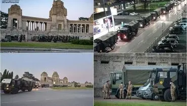 انتقال اجساد قربانیان کرونا با کامیون ارتش! +عکس