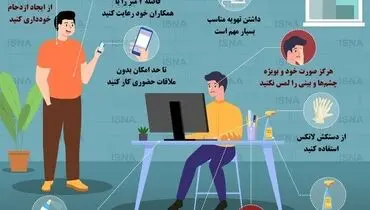 اینفوگرافیک / چگونه در محل کار از ویروس کرونا در امان بمانیم؟