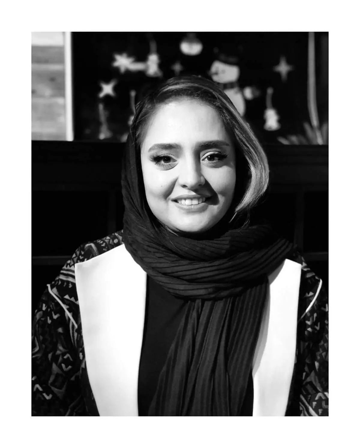 نرگس محمدی در چالش عکس سیاه و سفید