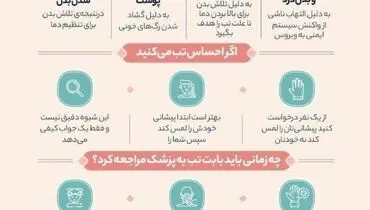 اینفوگرافیک/چگونه بدون تب‌سنج بفهمیم تب داریم؟