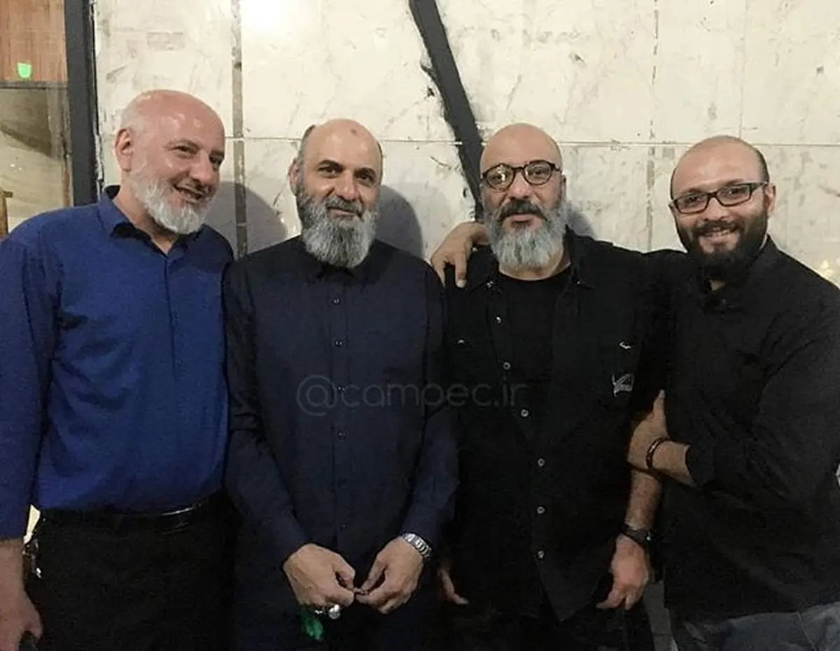 امیر جعفری در کنار سه برادرش