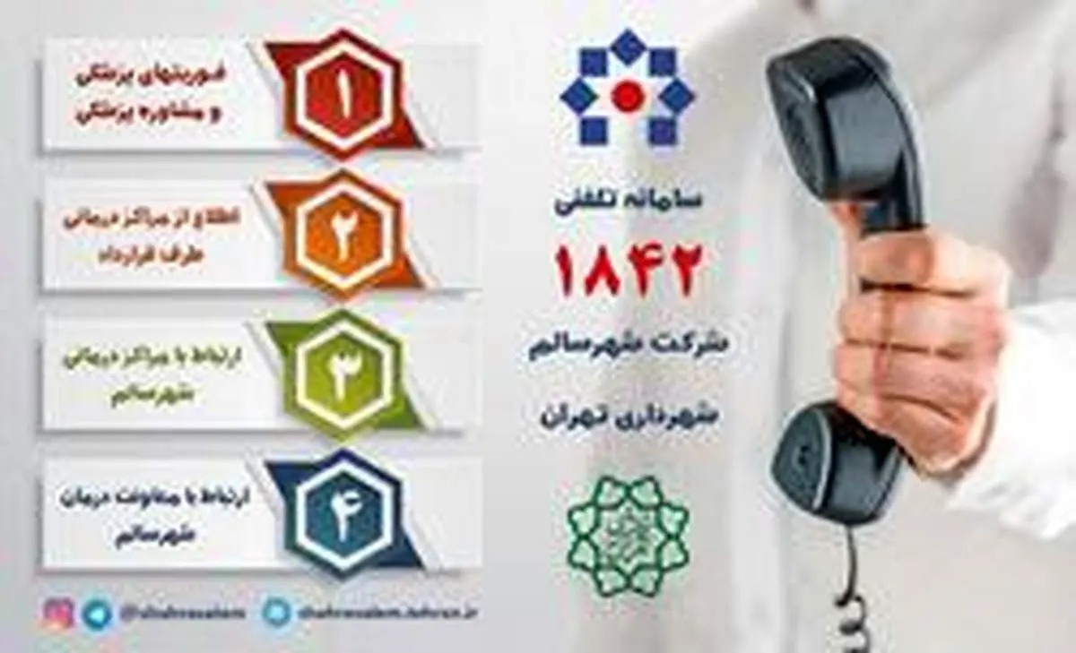 ۱۶۸۰ شهروند از سامانه ۱۸۴۲ استفاده کردند