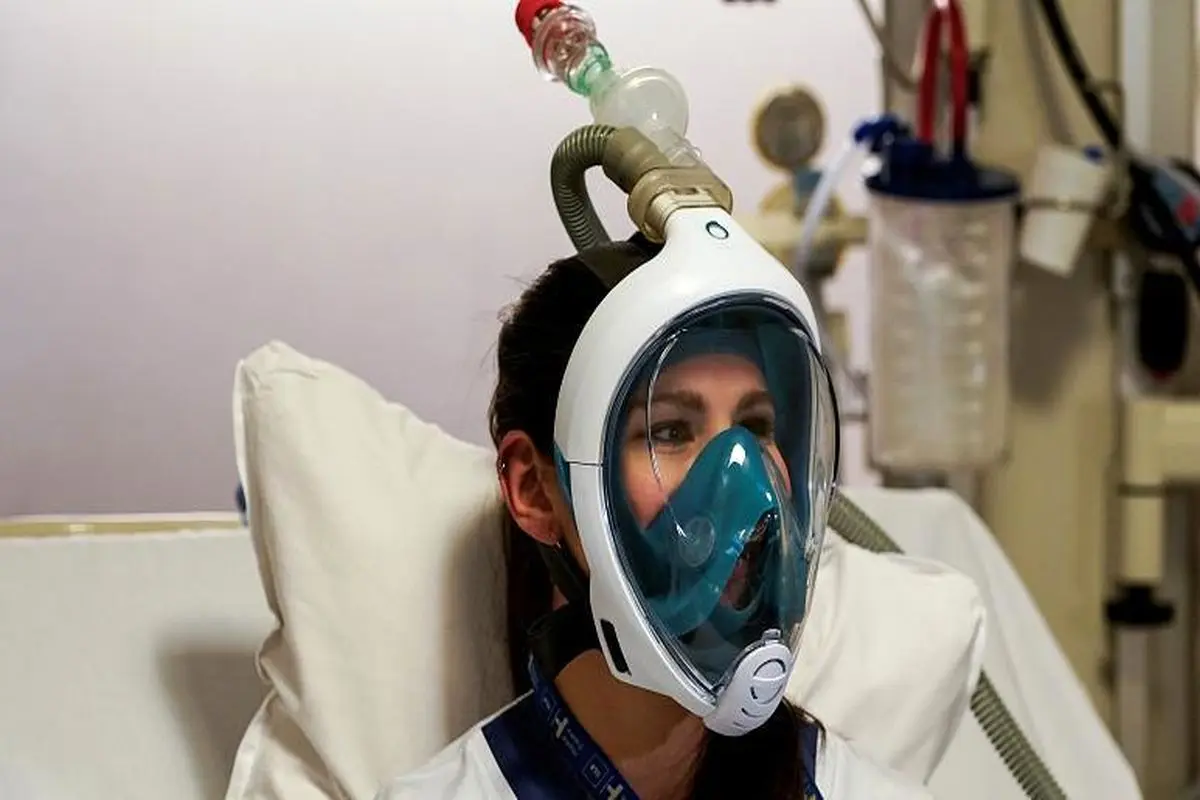استفاده بیمارستان‌های اروپایی از ماسک‌ غواصی آماتور به جای ماسک اکسیژن +عکس