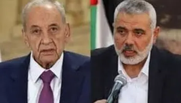 گفتگوی تلفنی هنیه با رئیس پارلمان لبنان درباره مقابله با کرونا