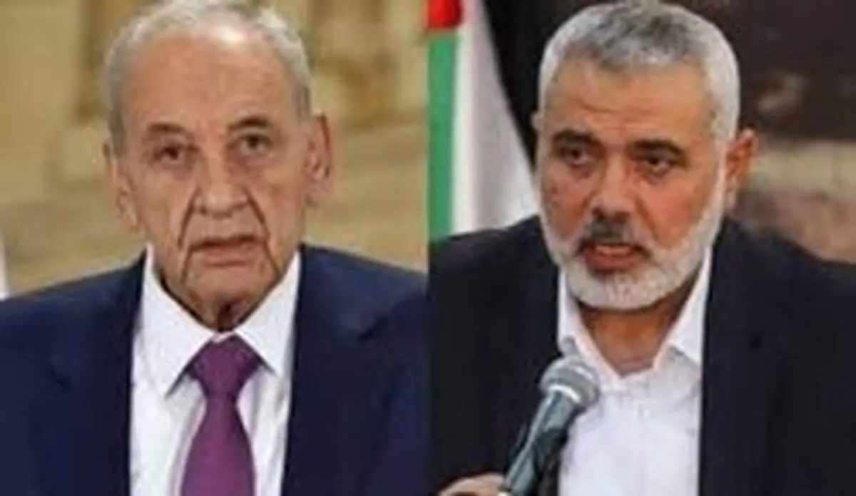 گفتگوی تلفنی هنیه با رئیس پارلمان لبنان درباره مقابله با کرونا