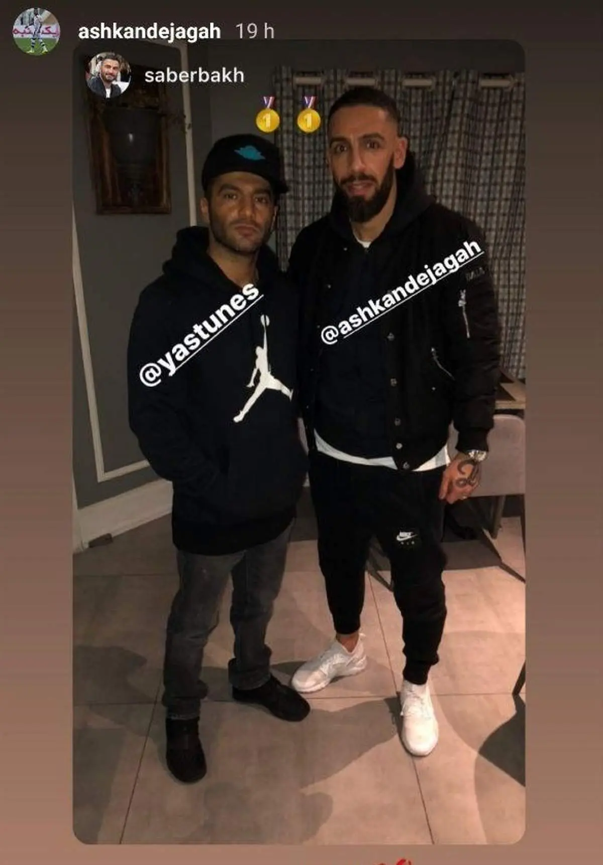 اشکان دژاگه در کنار رپر معروف