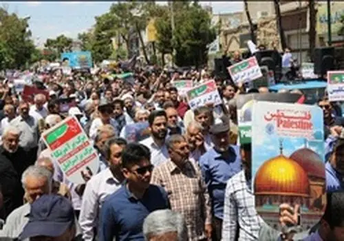 آغاز راهپیمایی روز قدس در تهران + حواشی و تصاویر