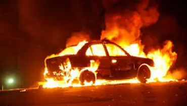 به آتش کشیدن خودروی حامل مواد مخدر برای فرار از قانون در بیرجند