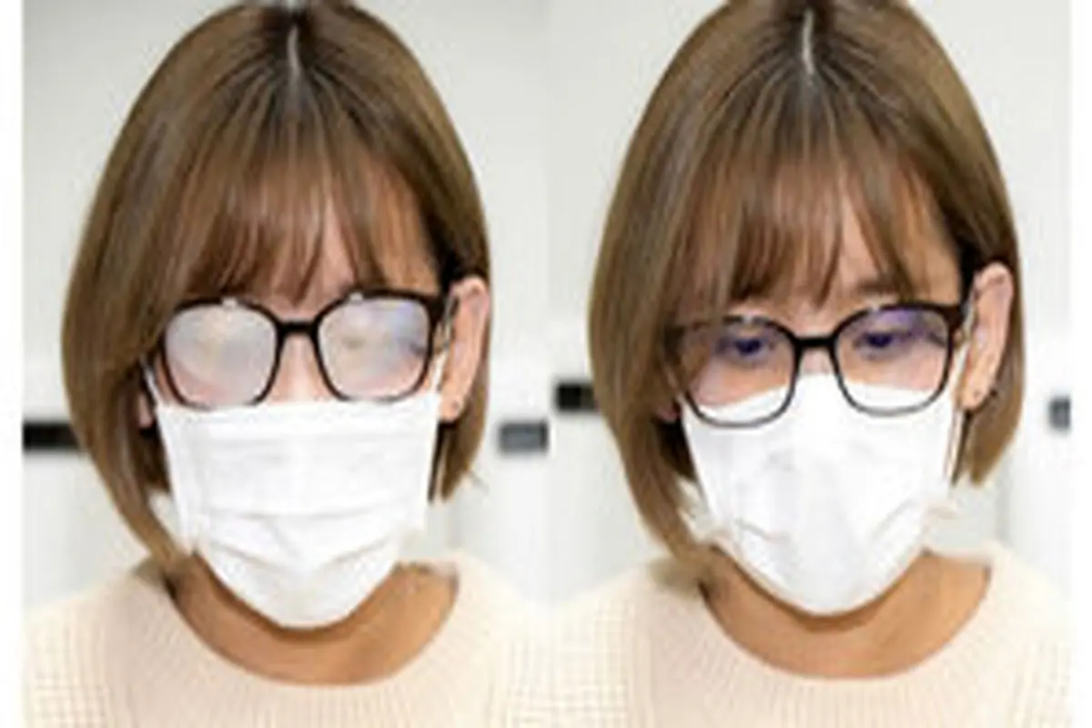 راهکار جلوگیری از بخار شیشه عینک هنگام ماسک زدن