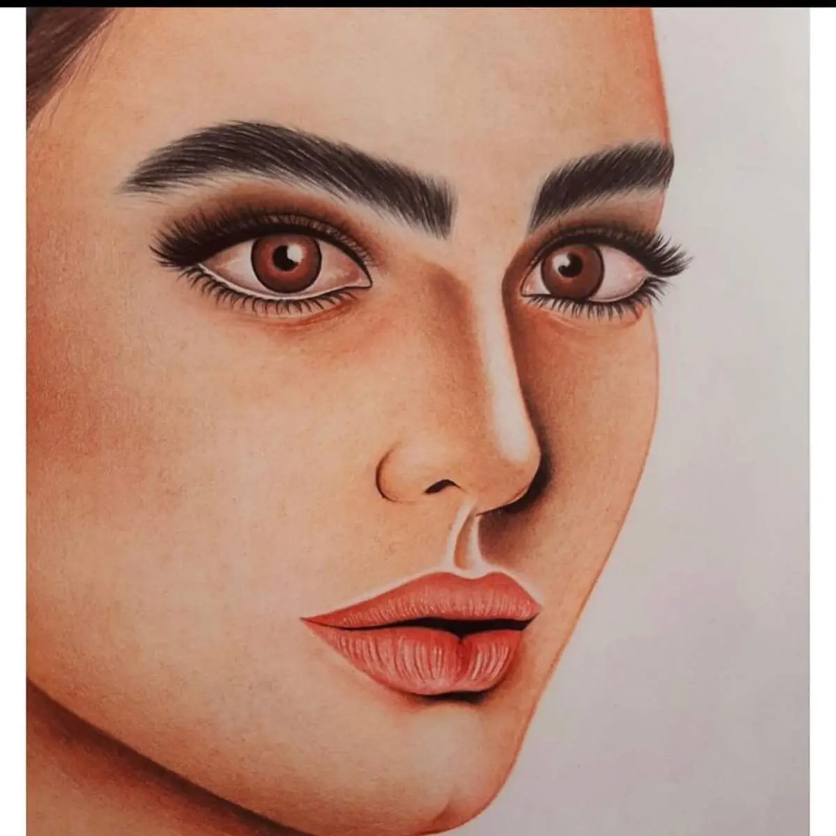 نقاشی از صورت ریحانه پارسا