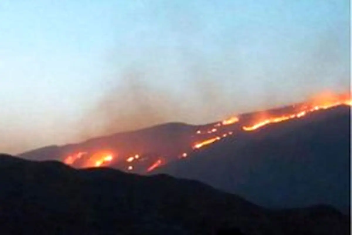 آتش‌سوزی در کوه خاییز شدت گرفت +عکس