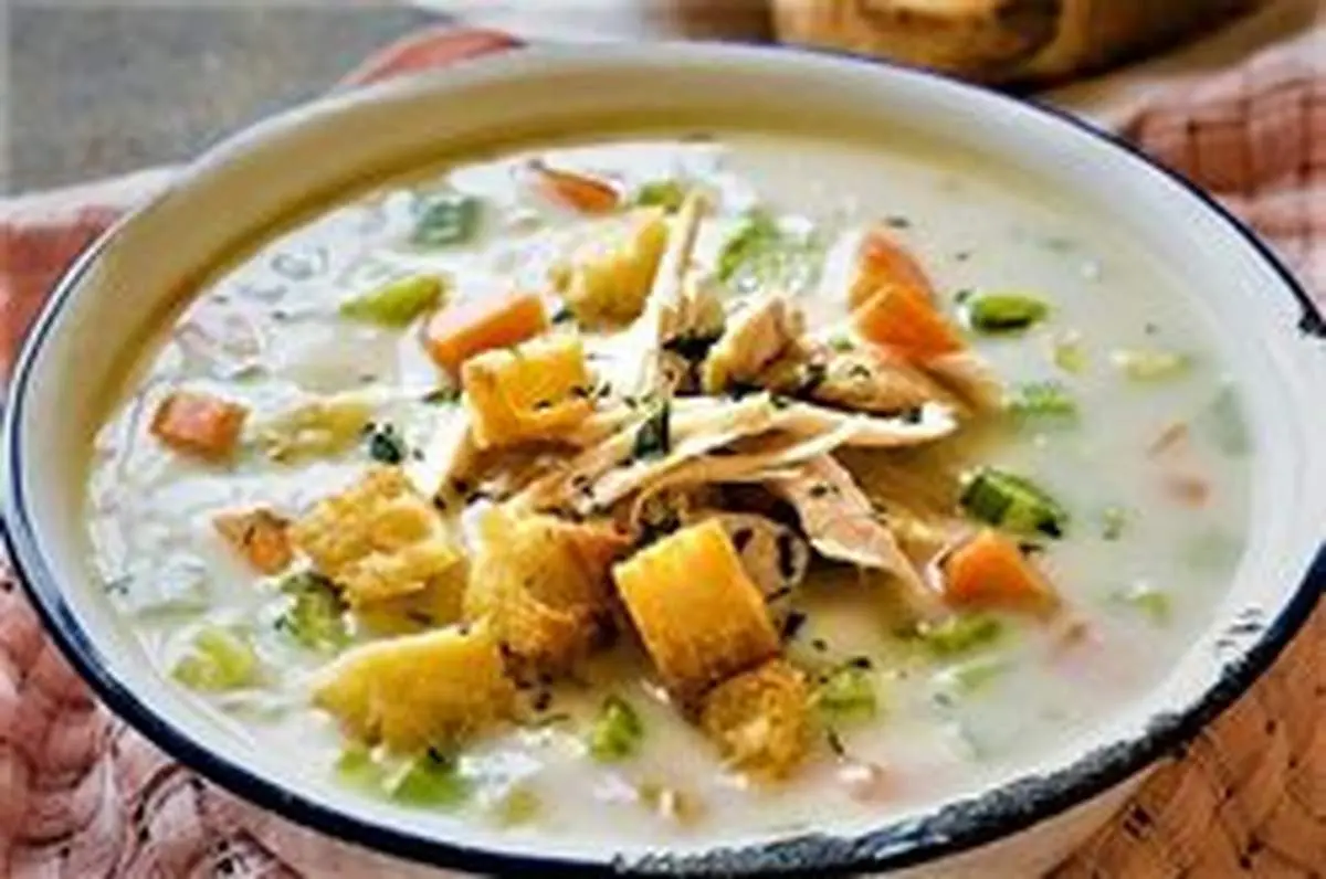سوپ کِرِم مرغ، پیش غذای خوشمزه