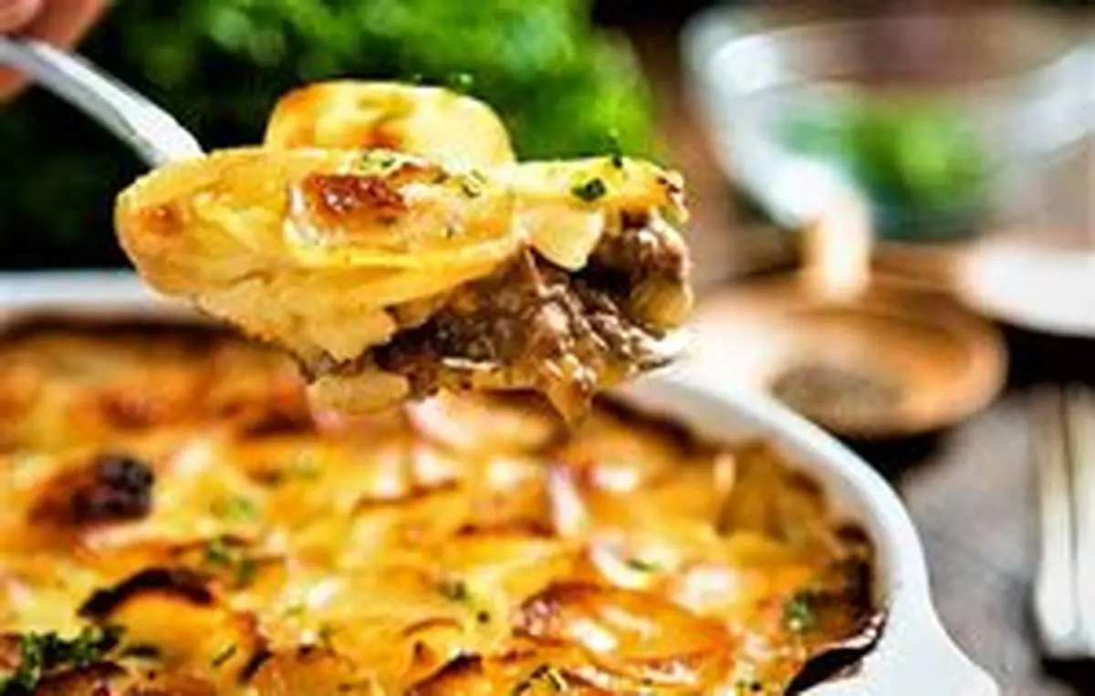طرز تهیه سوفله سیب زمینی و گوشت