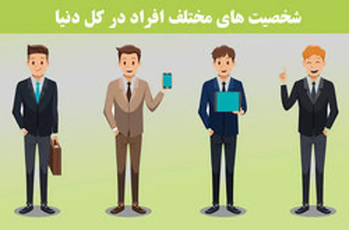 ویژگی های انواع تیپ های شخصیتی در دنیا