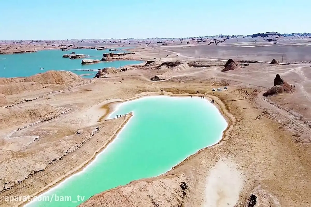 شکل گرفتن دریاچه زیبایی در کویر لوت + فیلم