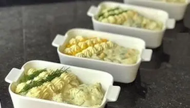 طرز تهیه سالاد سیب زمینی با مرغ و خردل