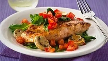 طرز تهیه خوراک ماهی و قارچ، شام مفید