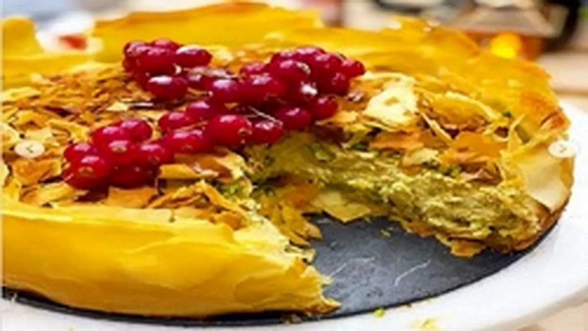 طرز تهیه چیزکیک پسته و باقلوا