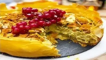 طرز تهیه چیزکیک پسته و باقلوا