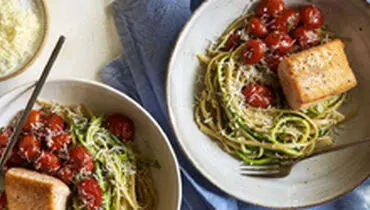 طرز تهیه اسپاگتی پستو با فیله سالمون