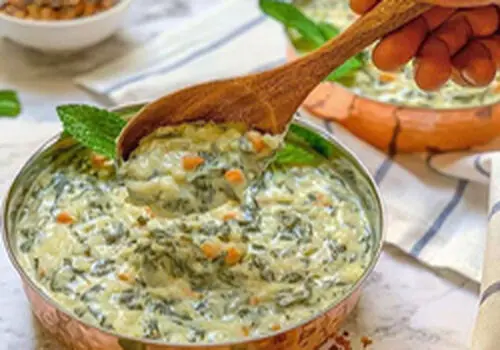 اموزش درست کردن یک آش اسفناج خوشمزه و عالی در سه سوت + فیلم 