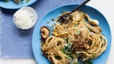 طرز تهیه اسپاگتی حرفه ای با قارچ و سبزیجات