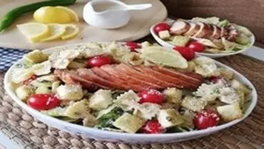 طرز تهیه سالاد پاستا سزار