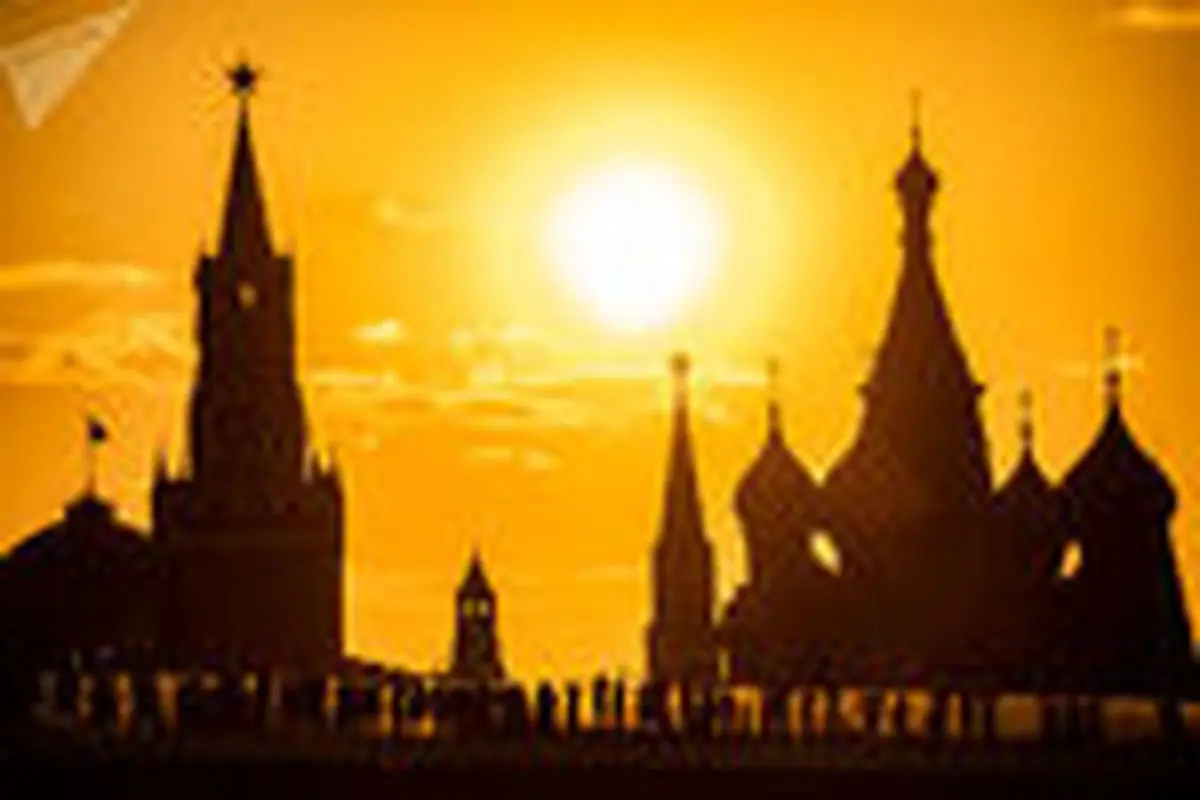 مسکو در پرتو نور زیبای غروب خورشید