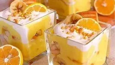 طرز تهیه پودینگ موزی با بیسکوییت
