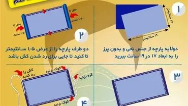 اینفوگرافیک | روش دوختن یک ماسک مناسب فقط با دولایه پارچه