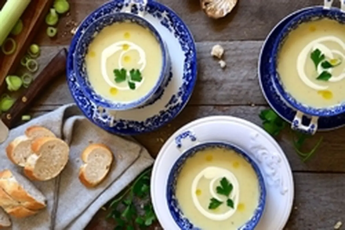 طرز تهیه ساده سوپ فرانسوی خامه‌ای