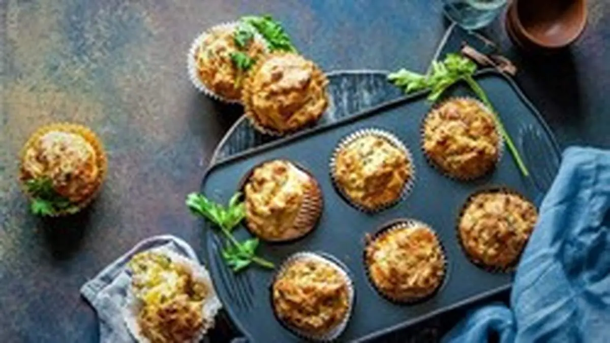 طرز تهیه مافین پنیر و زیتون