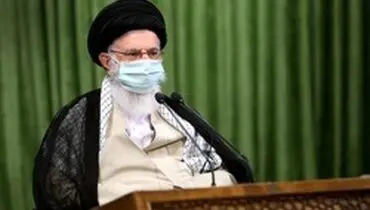 استفاده رهبر انقلاب از ماسک تولید داخل + عکس