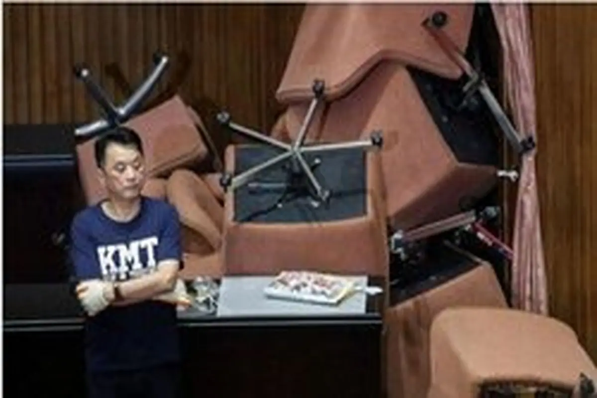درگیری در پارلمان تایوان بار دیگر آغاز شد