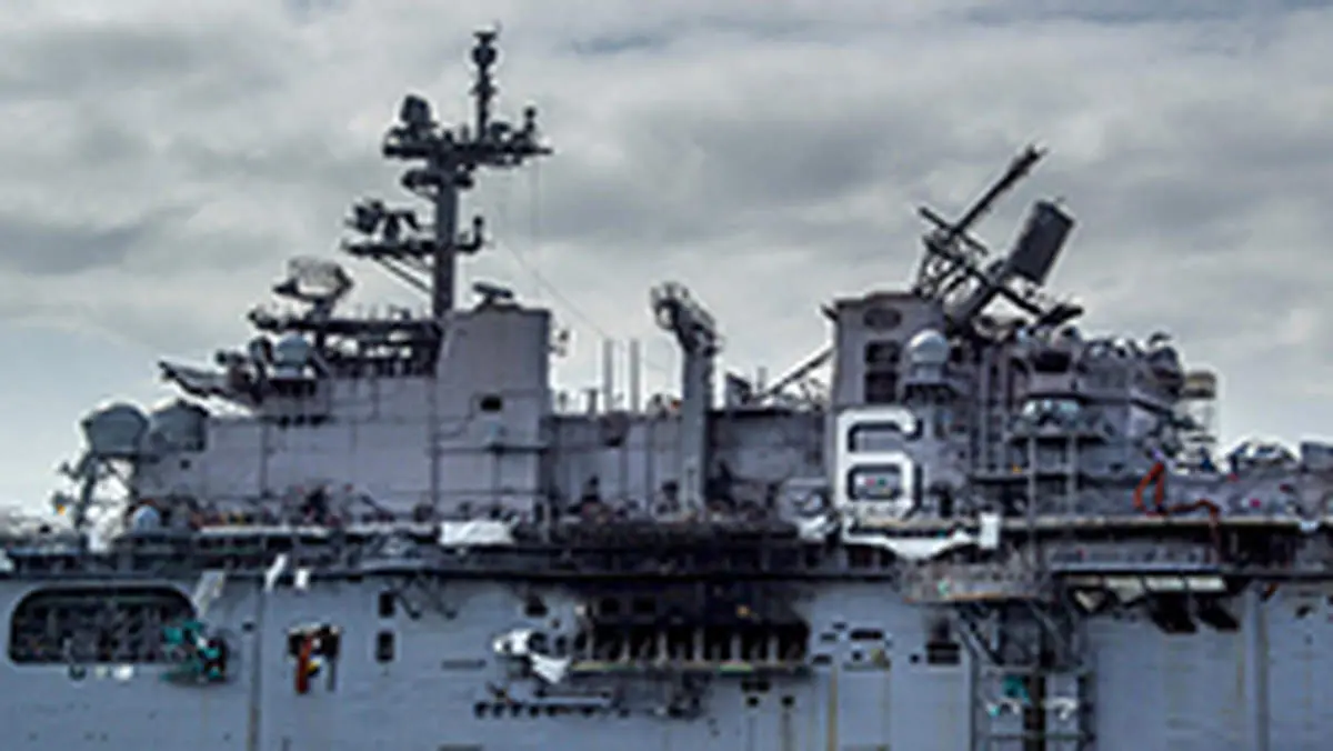 آخرین تصاویر از لاشه ذوب شده ناو جنگی آمریکا+فیلم