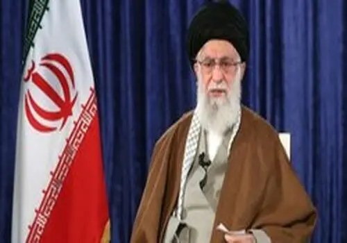 اقامه نماز رهبر انقلاب بر پیکر سردار شهید رضی موسوی +عکس