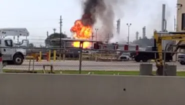 انفجار در تاسیسات گاز طبیعی در تگزاس آمریکا + فیلم