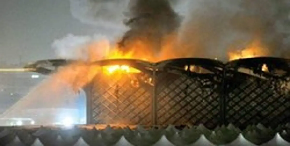 وقوع آتشسوزی در یک ایستگاه راهآهن در جده + عکس