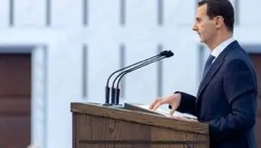 بشار اسد حین سخنرانی در پارلمان فشارش افتاد!