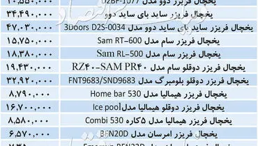 قیمت نگران‌کننده یخچال و فریزر در بازار + جدول