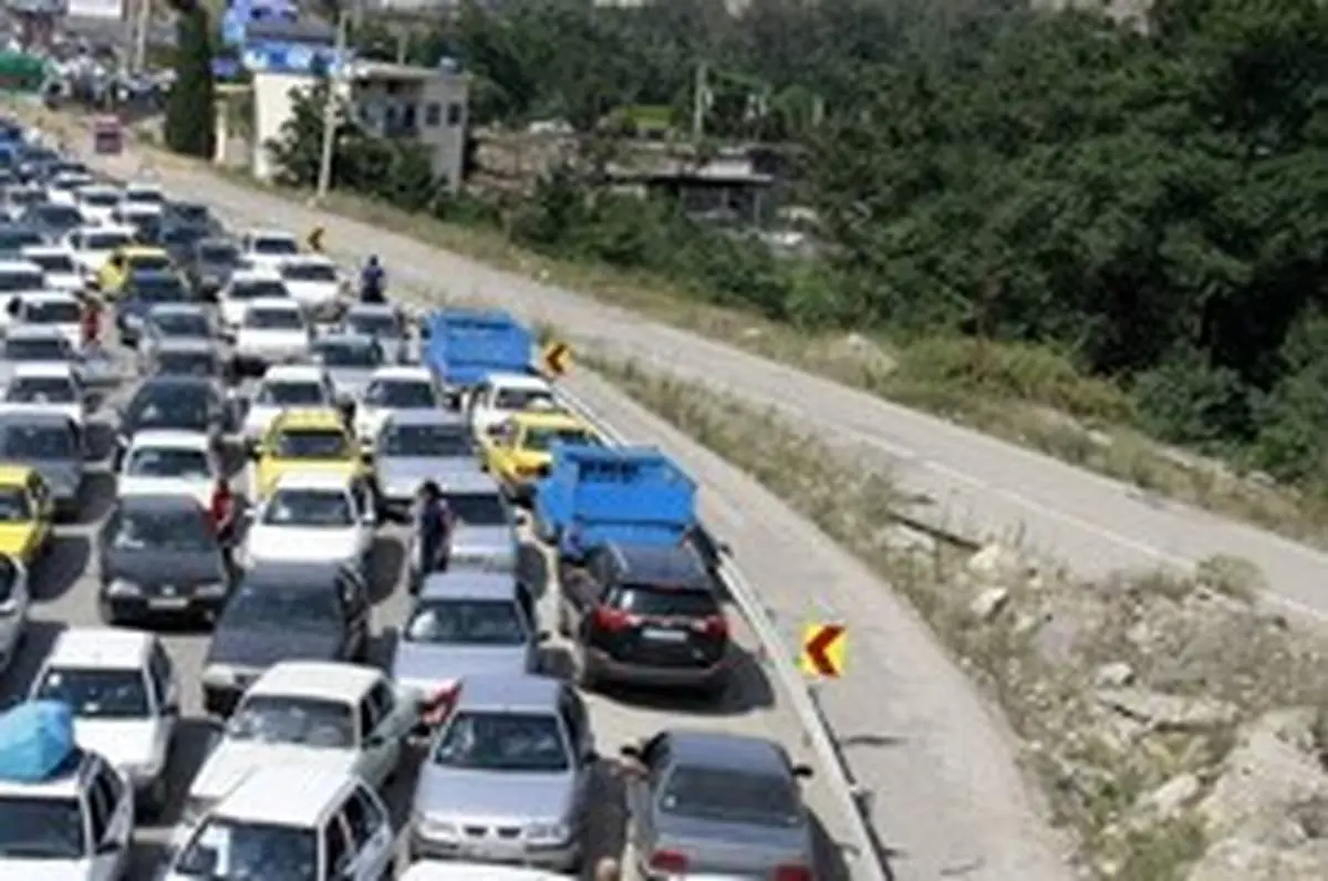 ترافیک در جاده هراز و چالوس سنگین است