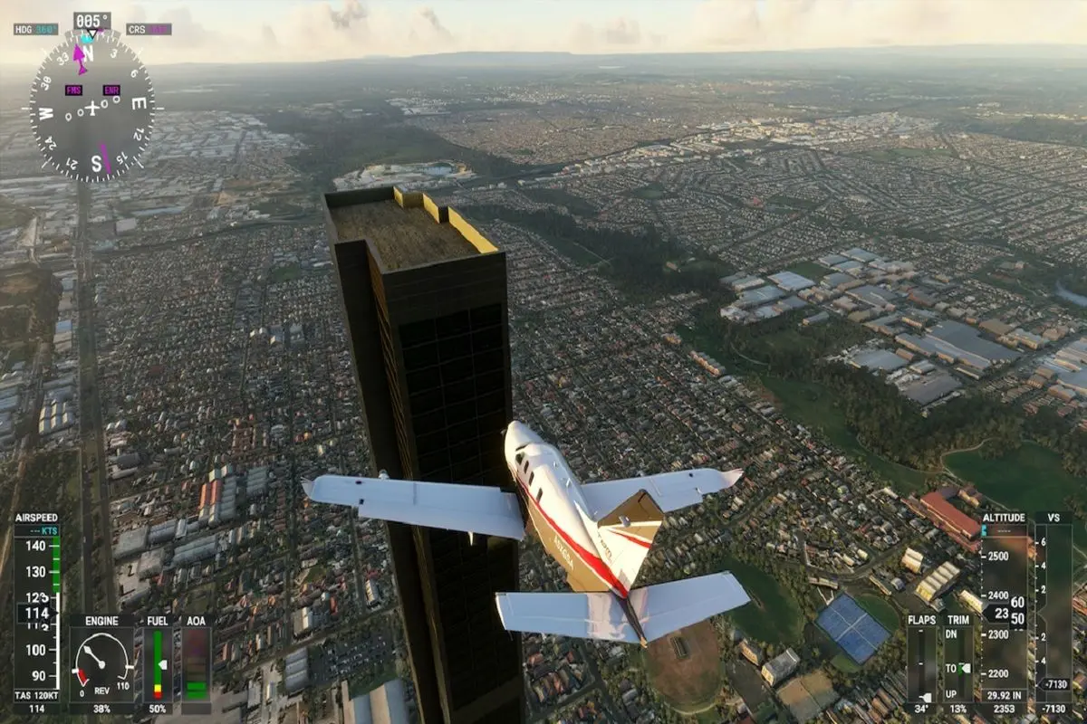وجود برج ۲۱۲ طبقه در شبیه‌ساز پرواز به دلیل اشتباه تایپی + عکس