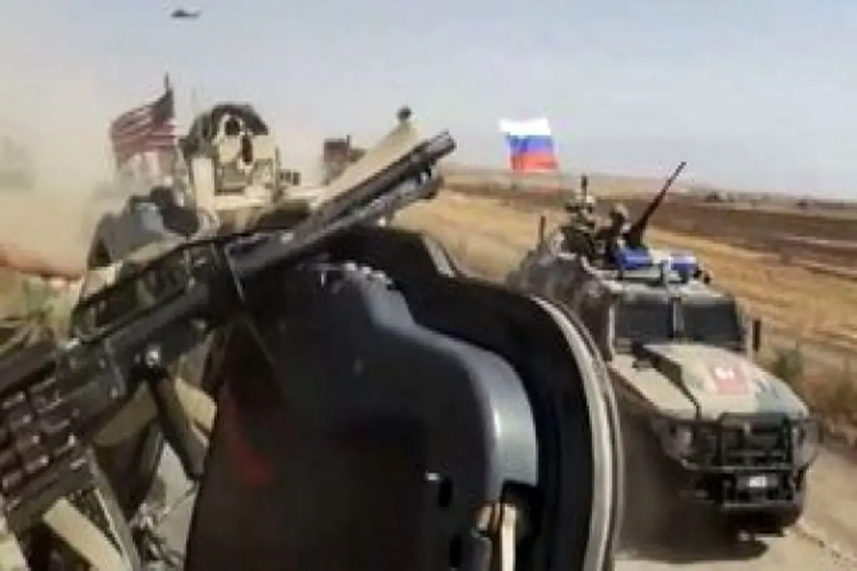 رویارویی نظامیان روسی و آمریکایی در سوریه + فیلم