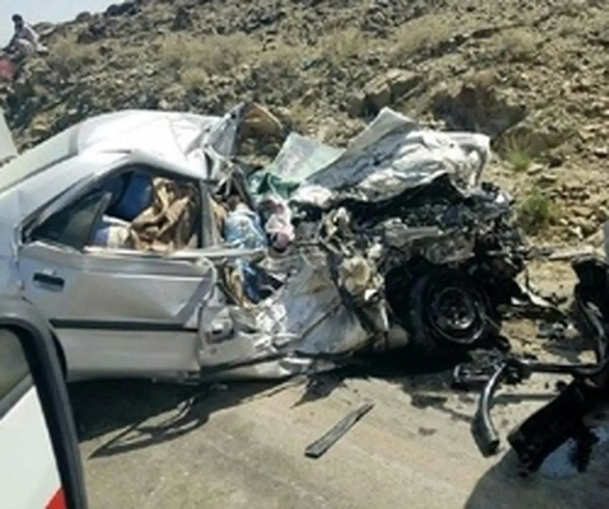۸ کشته و ۲ مجروح در برخورد پراید با پژو