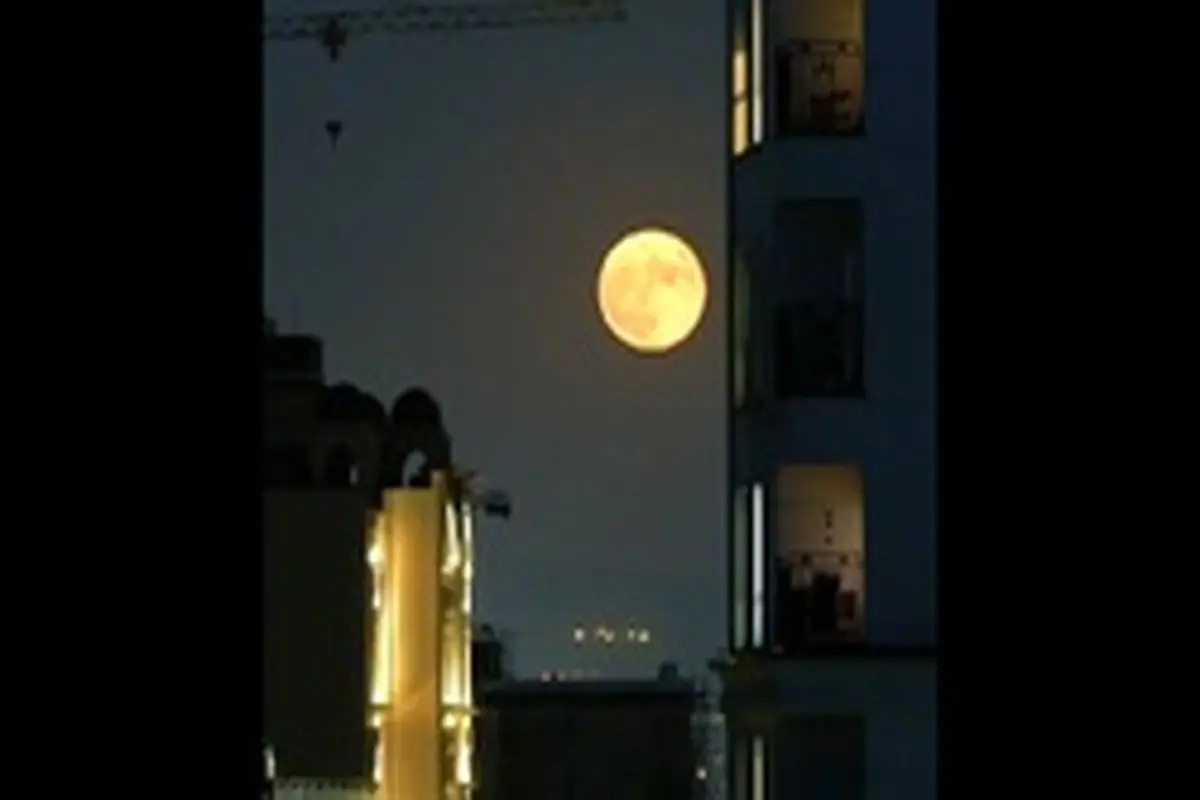 شکار زیبای ماه در تهران با تصویربرداری زمان گریز+فیلم