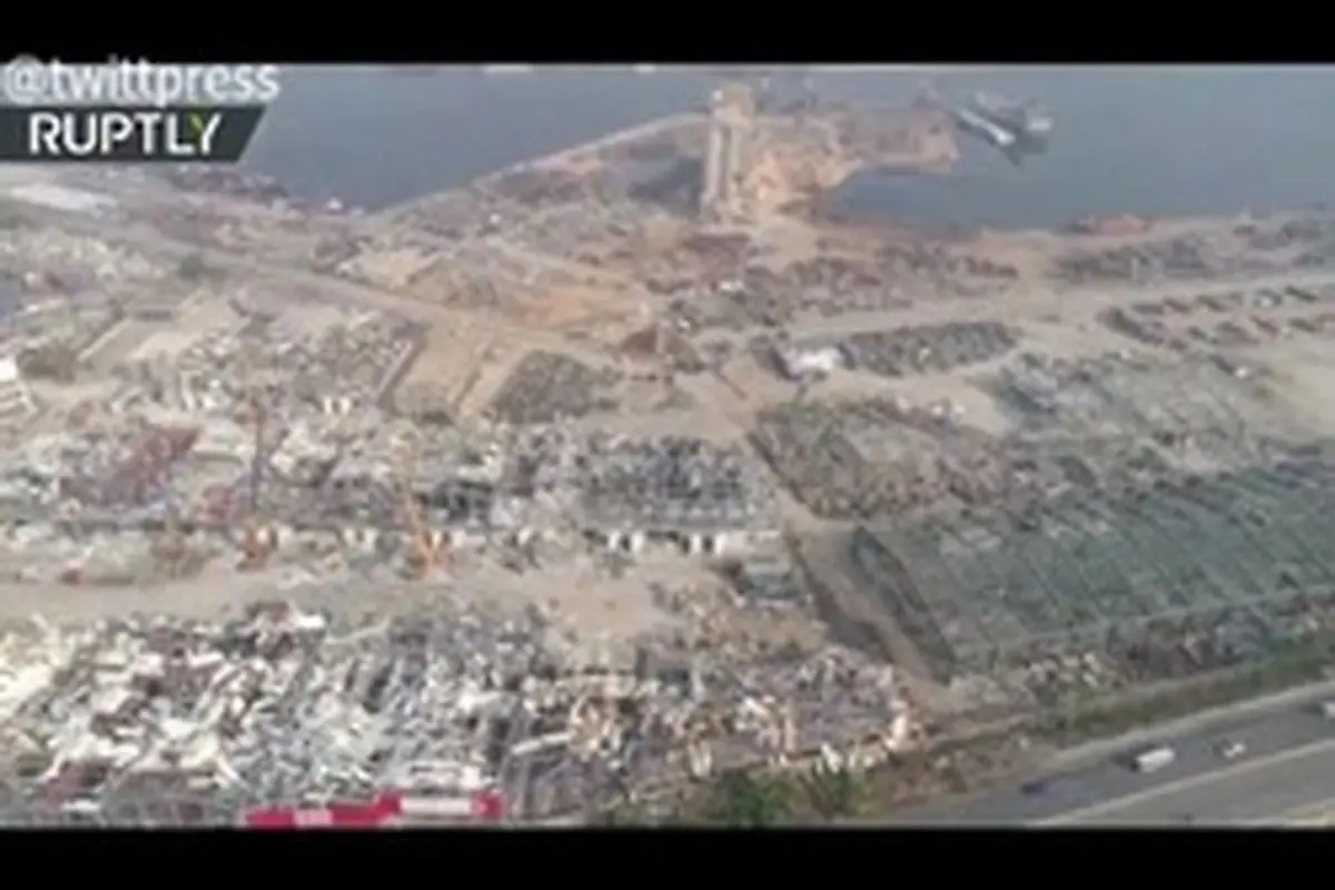 تصاویر هوایی بیروت یک ماه پس از انفجار + فیلم
