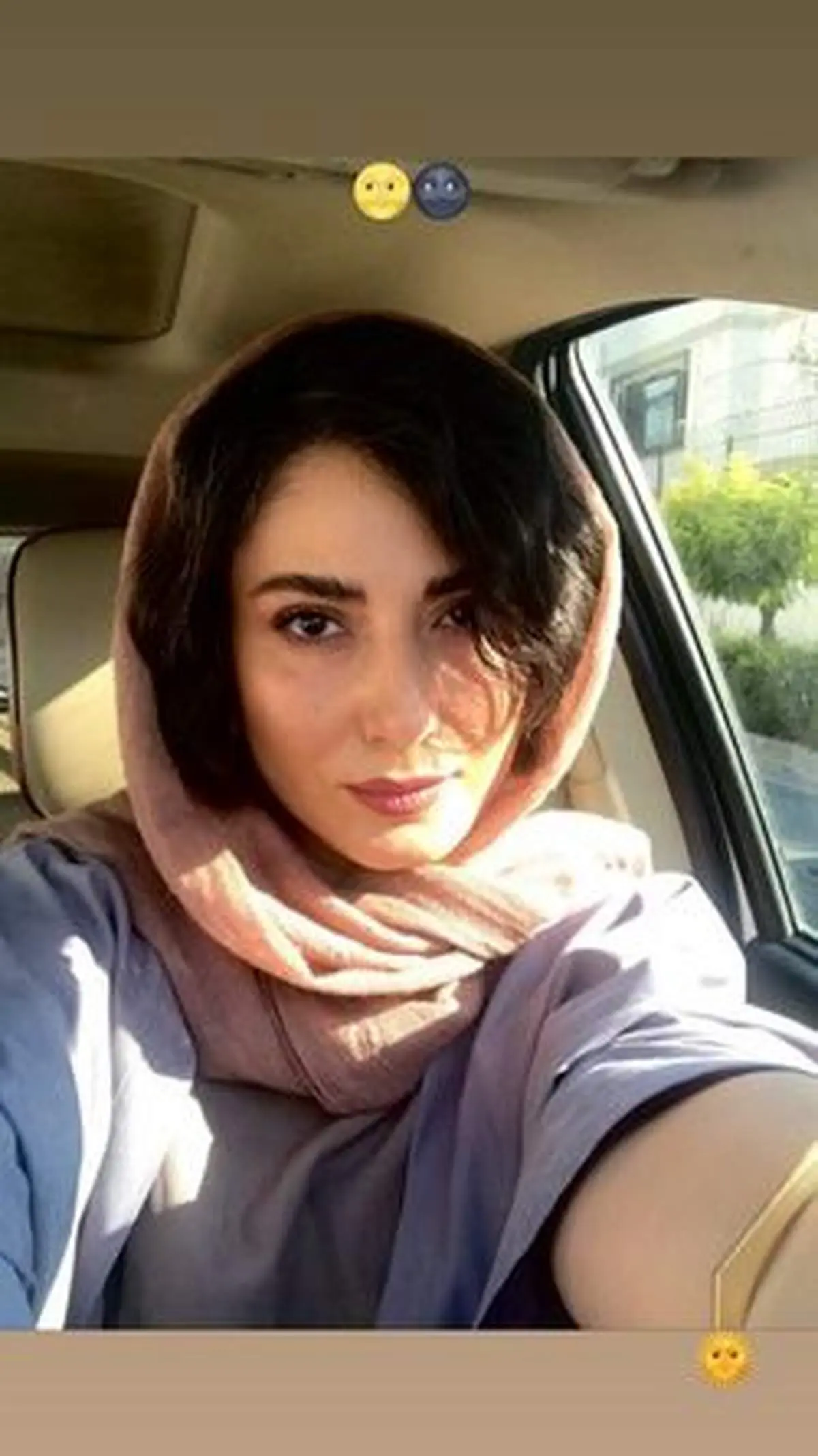 سمیرا حسن پور در ماشینش