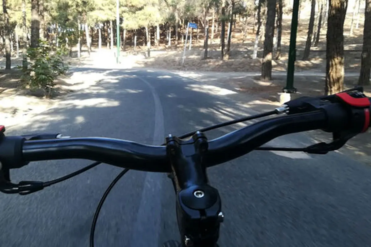 دوچرخه سواری متفاوت در جاده چالوس + فیلم