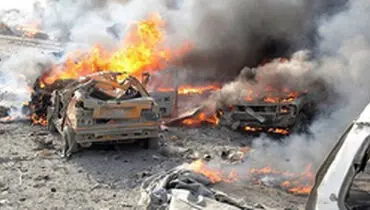 انفجار خودرو بر اثر حمله پهپادی در ادلب سوریه