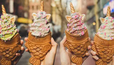 سرو دیدنی بستنی در ژاپن+ فیلم